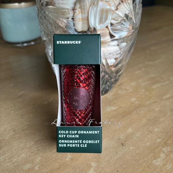 Starbucks Red Jeweled Keychain - Picture 1 of 3
